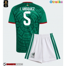 Otroške Nogometnih dresov Mehika Johan Vasquez #5 Domači SP 2026 Kratki rokavi (+ hlače)